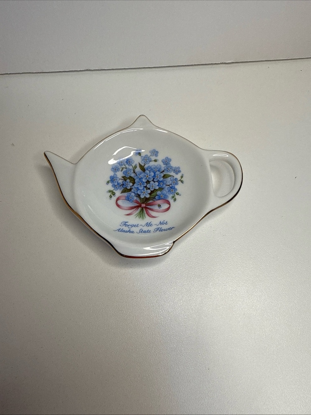 Forget-Me-Not Floral Teabag Rest - Blue Bouquet
